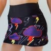 Faye+Florie Purple Cloud Print Jean Skirt (W) (Black) -Pickleball Shop CYF33 BLK 1
