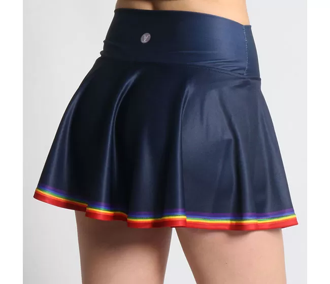 Faye+Florie Navy Rainbow Print Holly Skirt (W) (Navy) 4 Faye+Florie Navy Rainbow Print Holly Skirt (W) (Navy) - Image 2