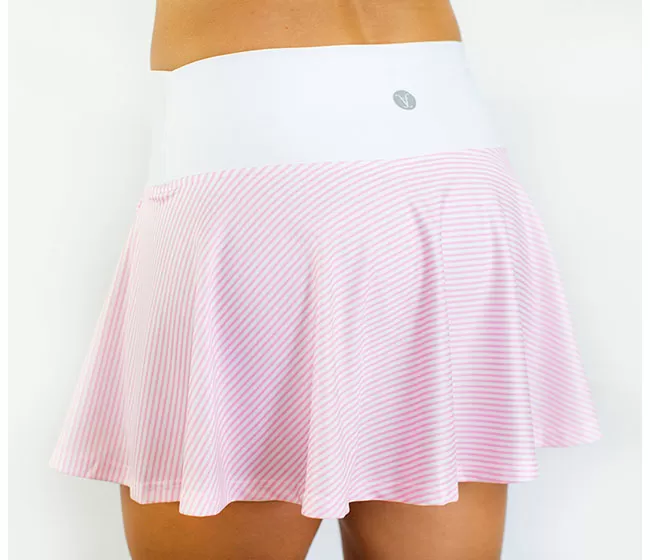 Faye+Florie Pink Seersucker Print Holly Skirt (W) (Pink) 4 Faye+Florie Pink Seersucker Print Holly Skirt (W) (Pink) - Image 2