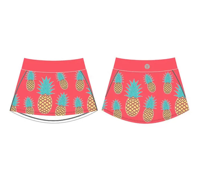 Faye+Florie Pineapple Print Jean Skirt (W) 3 Faye+Florie Pineapple Print Jean Skirt (W)