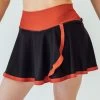 Faye+Florie Black And Red Stripe Holly Skirt (W) -Pickleball Shop CYF3V BLK 1