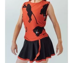 Faye+Florie Black And Red Stripe Holly Skirt (W) -Pickleball Shop CYF3V BLK 3