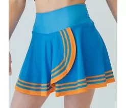 Faye+Florie Tiger Stripe Holly Skirt (W) (Blue/Orange) -Pickleball Shop CYF3X BLU 3