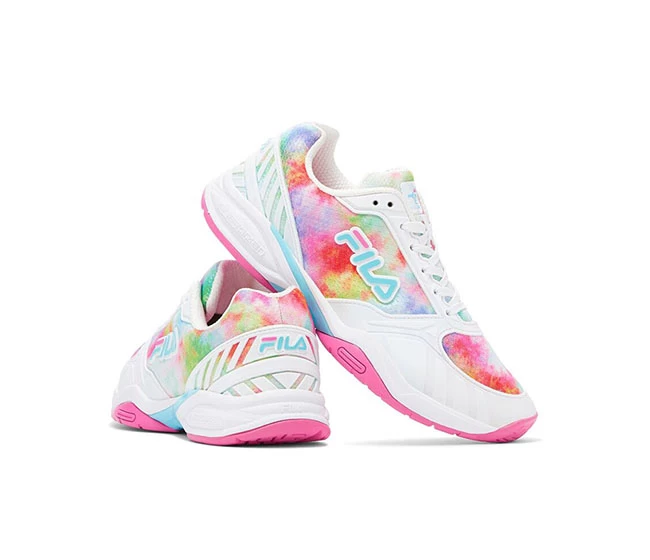 FILA Volley Zone Tie Dye Pickleball (W) (White/Multi) 5 FILA Volley Zone Tie Dye Pickleball (W) (White/Multi) - Image 3