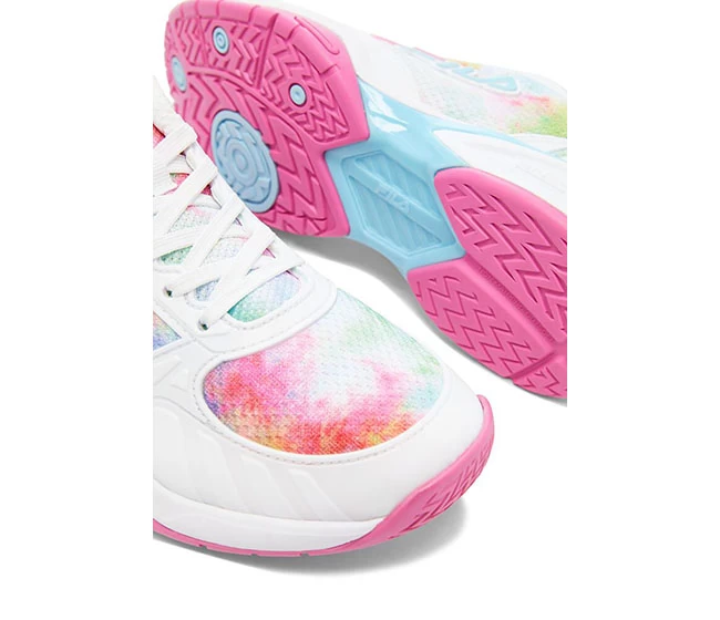 FILA Volley Zone Tie Dye Pickleball (W) (White/Multi) 6 FILA Volley Zone Tie Dye Pickleball (W) (White/Multi) - Image 4