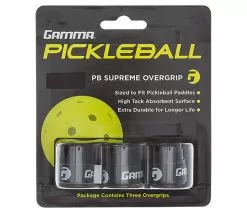 Gamma Pickleball Supreme Overgrip (Black) (3x)