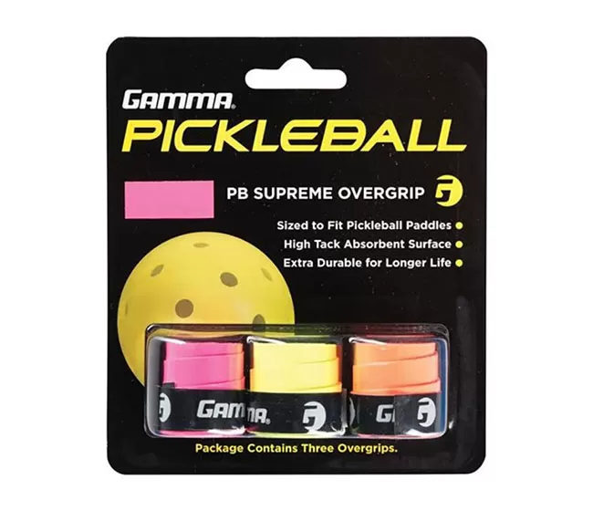 Gamma Pickleball Supreme Overgrip (Neon) (3x) 3 Gamma Pickleball Supreme Overgrip (Neon) (3x)