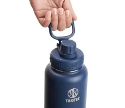 Takeya Actives Insulated Water Bottle W/Spout Lid (32oz) (Midnight) -Pickleball Shop QTAK0 NVY 3