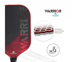 Diadem Warrior Pickleball Paddle (Red) 12 Diadem Warrior Pickleball Paddle (Red) -Pickleball Shop YDWAR RED 5
