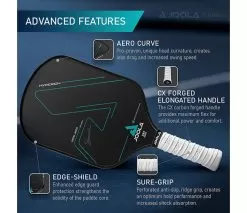 Joola Simone Jardim Hyperion CFS 16mm Pickleball Paddle -Pickleball Shop YJHY2 BLK 3