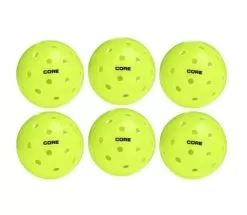 CORE Outdoor Neon Green Pickleball (6 Pack)