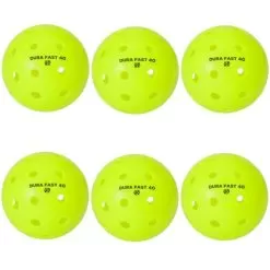 Dura Fast 40 Outdoor Neon Green Pickleballs 6 Pack