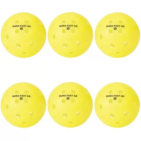 Dura Fast 40 Outdoor Yellow Pickleballs 6 Pack 3 Dura Fast 40 Outdoor Yellow Pickleballs 6 Pack