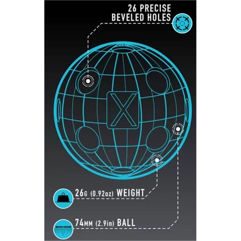 Franklin X-26 Indoor Blue Pickleball 6 Pack 5 Franklin X-26 Indoor Blue Pickleball 6 Pack - Image 3