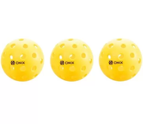 Onix Pure 2 Outdoor Yellow Pickleball (3 Pack) 4 Onix Pure 2 Outdoor Yellow Pickleball (3 Pack) - Image 2